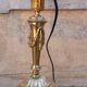 19th Century Bronze Candlestick Lamp Base In Louis XVI Style