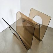 Vintage magazine rack 1970 Michel Dumas for Roche Bobois