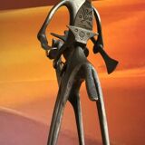 Statuette of a camel driver on his mount - Algeria - 1950s
