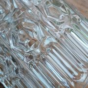 Vase en verre, motif "octogones"