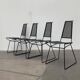 Set of vintage postmodern metal accent chairs by Rolf Rahmlow, 1980s.