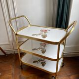 Golden trolley on wheels