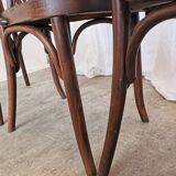 Set of 4 Vintage Bentwood Dining Chair: Mid-Century Thonet Style Armchair