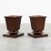Pair large Art Deco geometric square oak planters, France 1930s