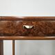 1950s Art Decò writing desk in walnut burl and blond walnut