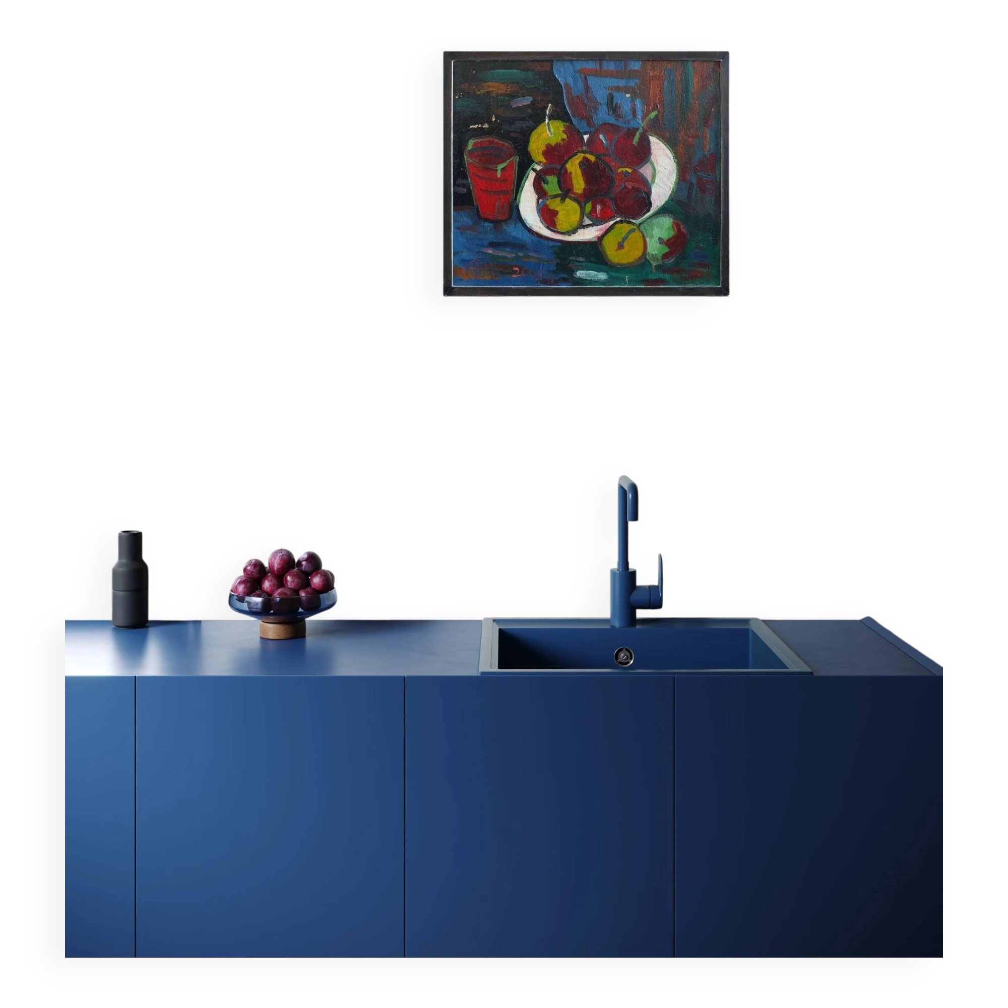 Uldis Rēdelis still life painting "With red vessel" | Latvia | 2005