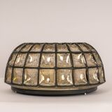 Ceiling lights in iron and clear glass by Limburg, Germany, 1960s.