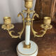Pair of bronze and marble candelabra, France, 19th century