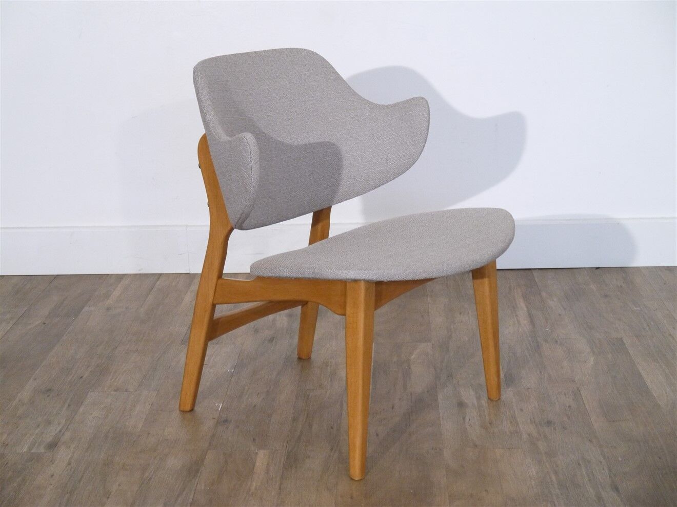 Vintage Scandinavian wooden armchair 1960