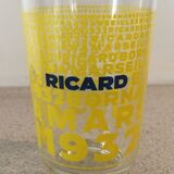 Ricard 6 glasses and carafe anniversary model "1932" signed Lehanneur