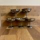 Vintage lot de 5 coupes en inox finement ciselées