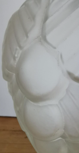 Pair of polished glass art deco lamp