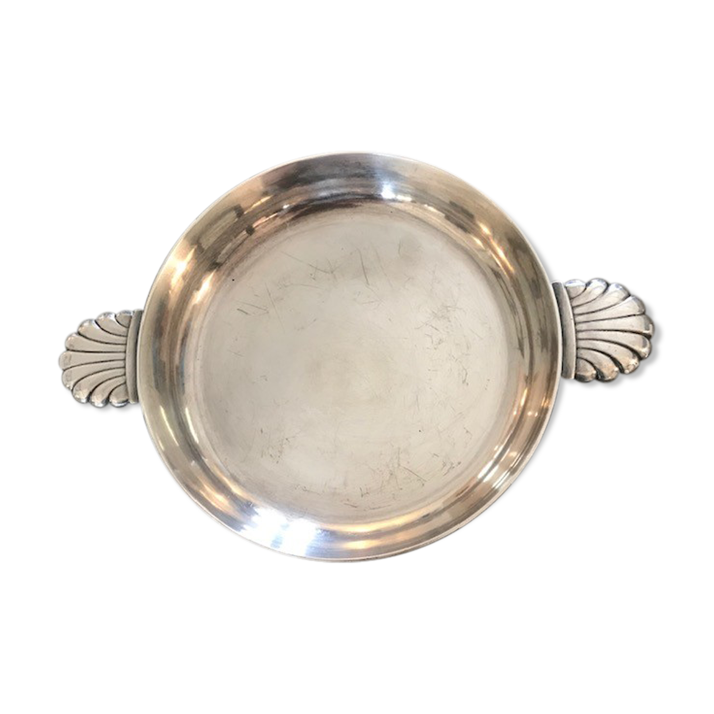 Silver metal trinket bowl