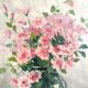 Peinture bouquet de fleurs encadrée