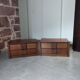 Pair of vintage Scandinavian design modules, bedside table, chest of drawers, sideboard, table.