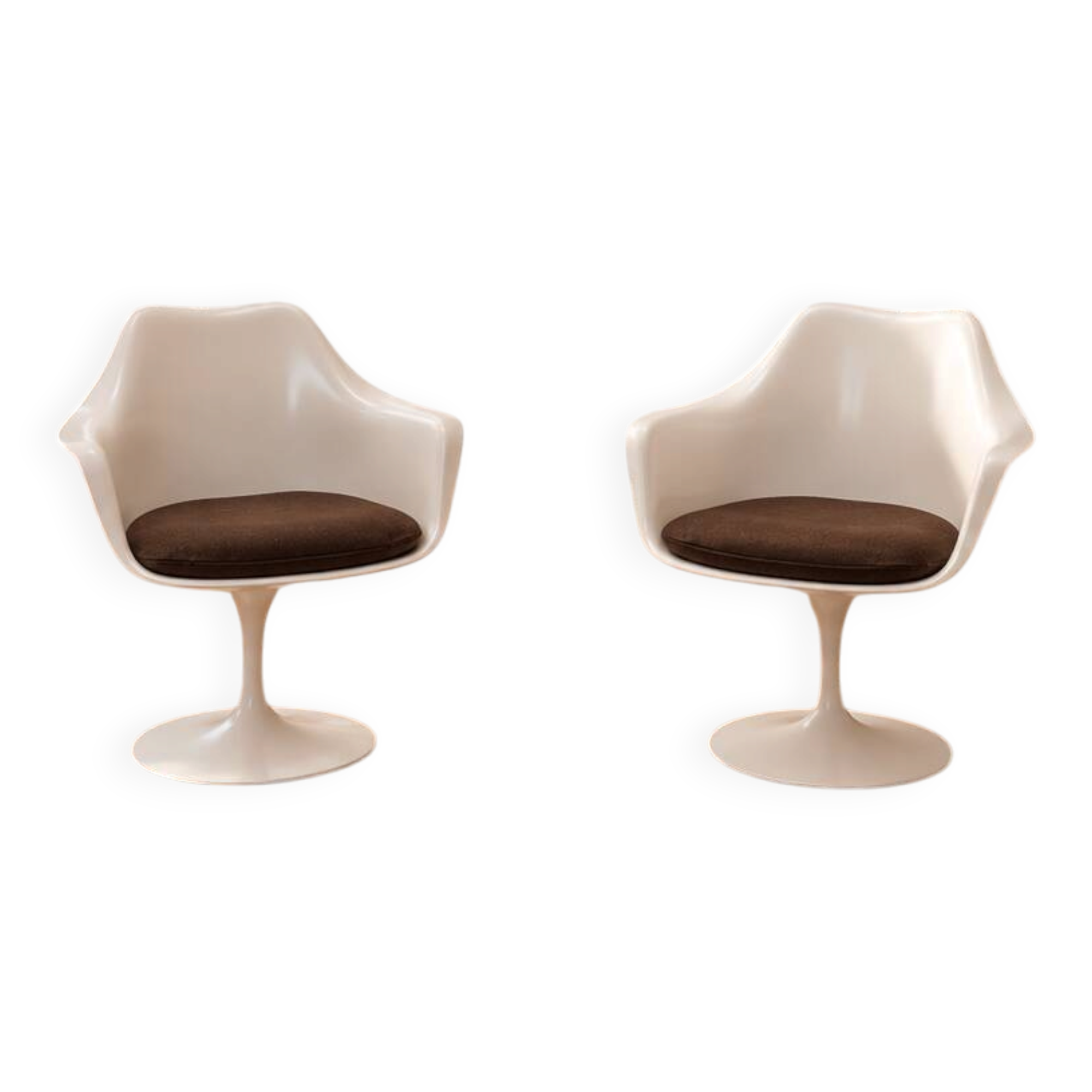 Knoll saarinen tulip swivel armchairs
