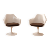 Knoll saarinen tulip swivel armchairs