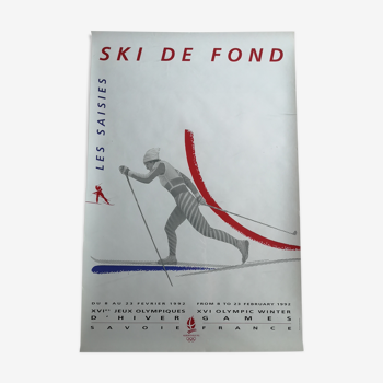Affiche Jeux Olympiques d'Albertville, ski de fond