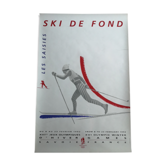 Albertville Olympic Games poster, cross-country skiing