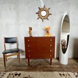Vintage chest of drawers with spindle legs 1960