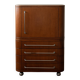 Art Deco Italian Wood Cabinet With Chrome Details, 1930s