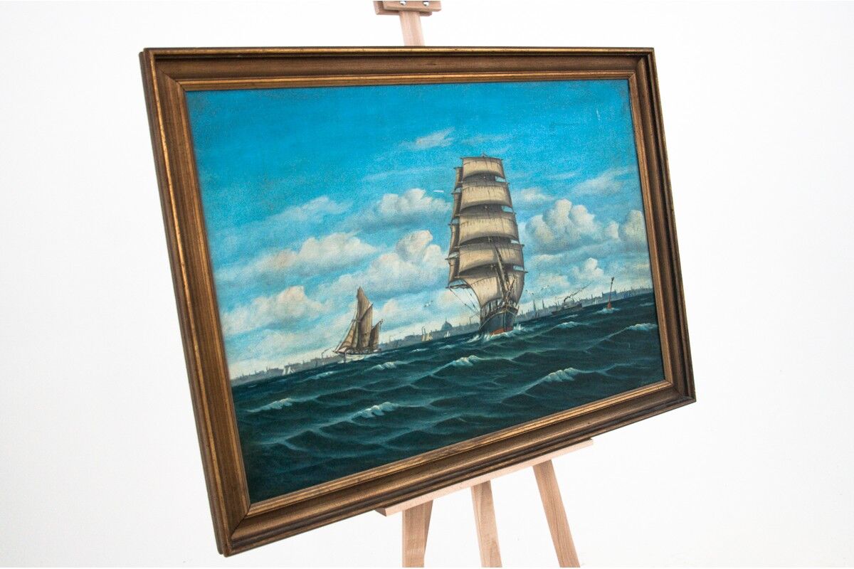 Painting "Sailing ship at sea".