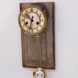 Antique Gustav Becker German Wall clock movement, Wood base, GB Movement 1900s