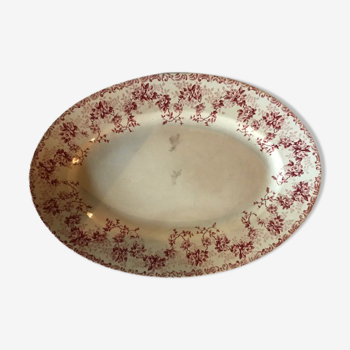 Royan-style oval terre de fer dish, workshop Boulenger Choisy the King