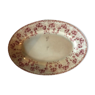 Royan-style oval terre de fer dish, workshop Boulenger Choisy the King