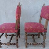 Paire de chaises Louis XIII en noyer