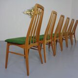 Eva dining chairs in teak by Niels Koeefoed for Hornslet Møbelfabrik, Denmark, 1960s, set of 6.