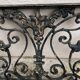 Antique cast iron balcony grill