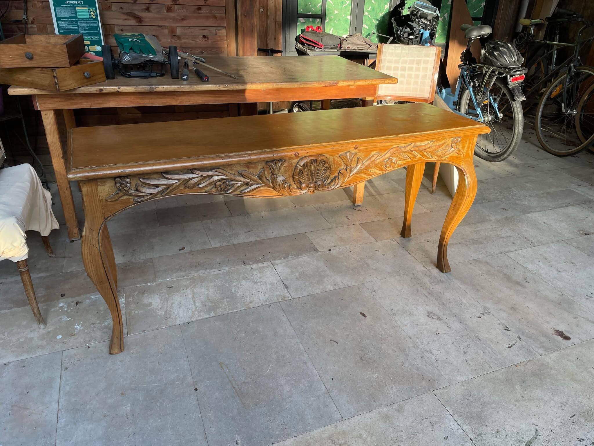 Console en bois de style provençal