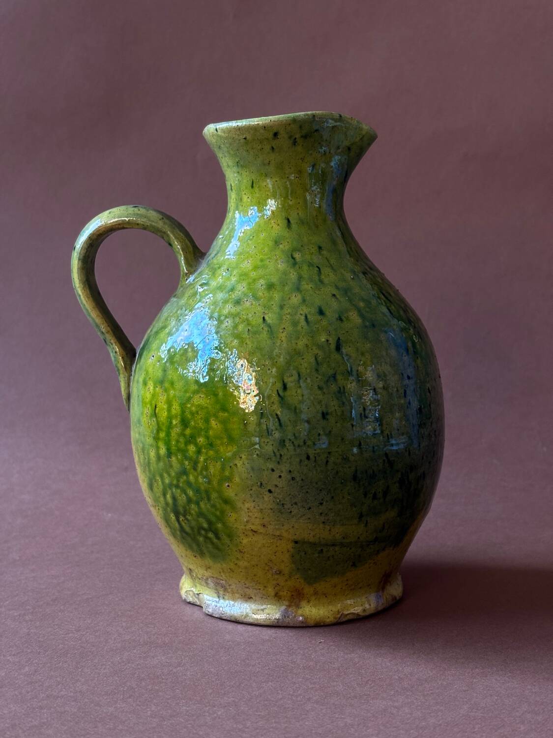 Glazed earthenware pitcher vase 1950