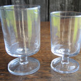 6 anciens verres à pied luminarc transparents
