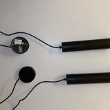 Pair of suspensions black metal design