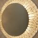 Large round wall mirror with glass flowers by Emil Stejnar, backlit by Nikoll, Austria.