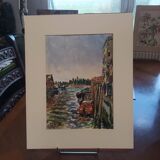 Watercolor Venice signed Rollier