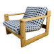 Armchair pine 70s chalet style