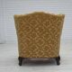 1950s, Danish relax armchair, furniture velour, carved oak wood.