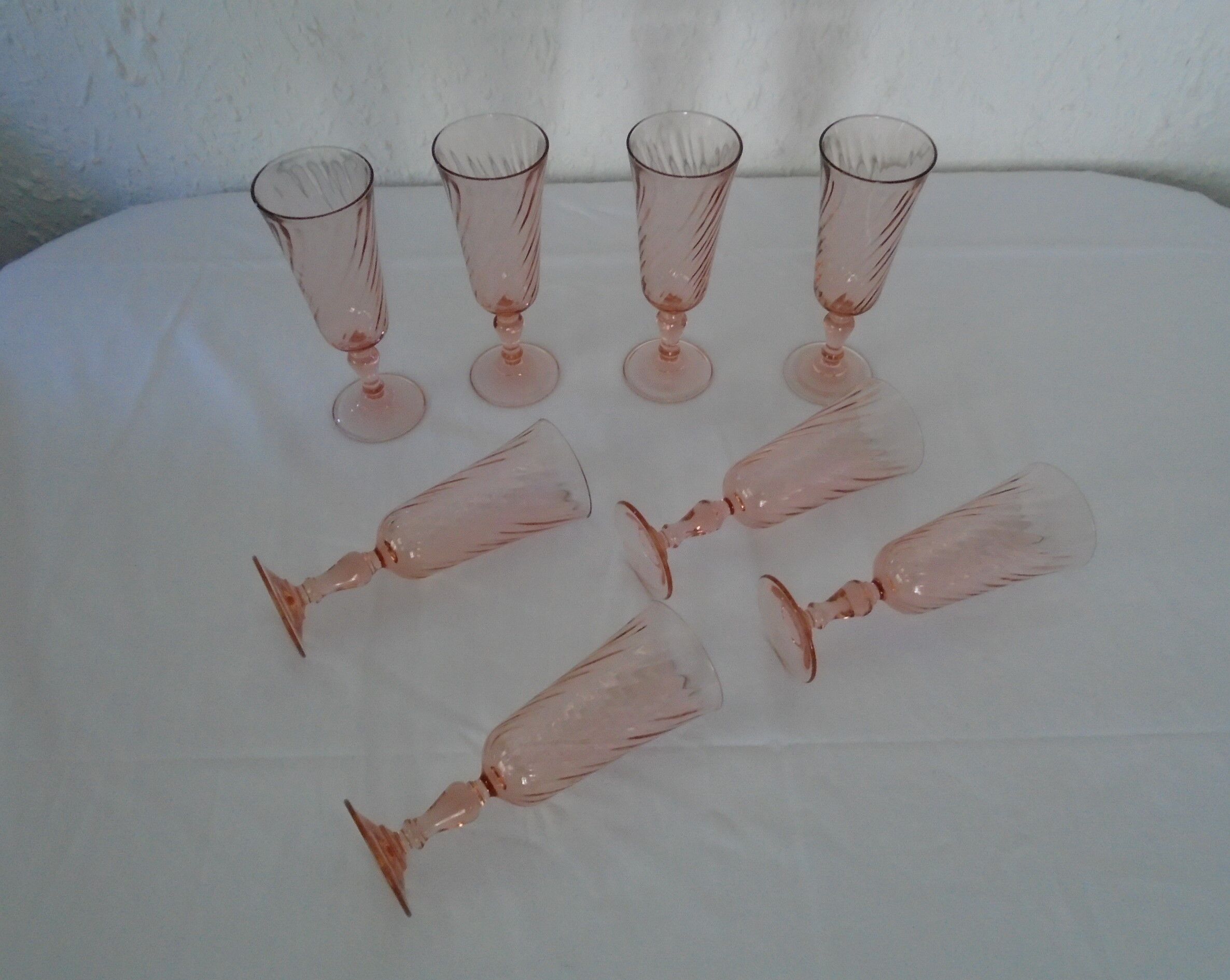 8 glasses Rosaline champagne glass Luminarc France