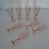 8 glasses Rosaline champagne glass Luminarc France