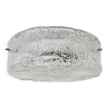 Mid-century design ice Murano glass ceiling lamp, 1970s