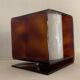 1970 smoked Plexiglas cubic lamp