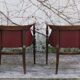 Wooden office chairs, 1950s, set of 2