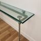 Metal and glass console, unique piece 1980