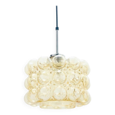 Mid-Century Amber Bubble Glass Ceiling Light by Helena Tynell for Limburg, Germany, 1960s