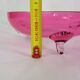 Vintage glasses service cup pink for 7 with service bowl