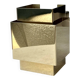 Cubical brass wall light