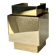 Cubical brass wall light